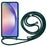 For Samsung Galaxy S26+ Case TPU Soft Shockproof Phone Cover with Adjustable Lanyard - Dark Green - 2