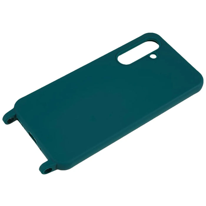 For Samsung Galaxy S26+ Case TPU Soft Shockproof Phone Cover with Adjustable Lanyard - Dark Green - 5