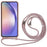 For Samsung Galaxy S26 Case TPU Soft Shockproof Phone Cover with Adjustable Lanyard - Deep Pink - 2