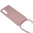 For Samsung Galaxy S26 Case TPU Soft Shockproof Phone Cover with Adjustable Lanyard - Deep Pink - 3