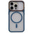 For iPhone 14 Pro Magnetic Case Large Viewing Window TPU + PC Shockproof Phone Cover - Blue - 1