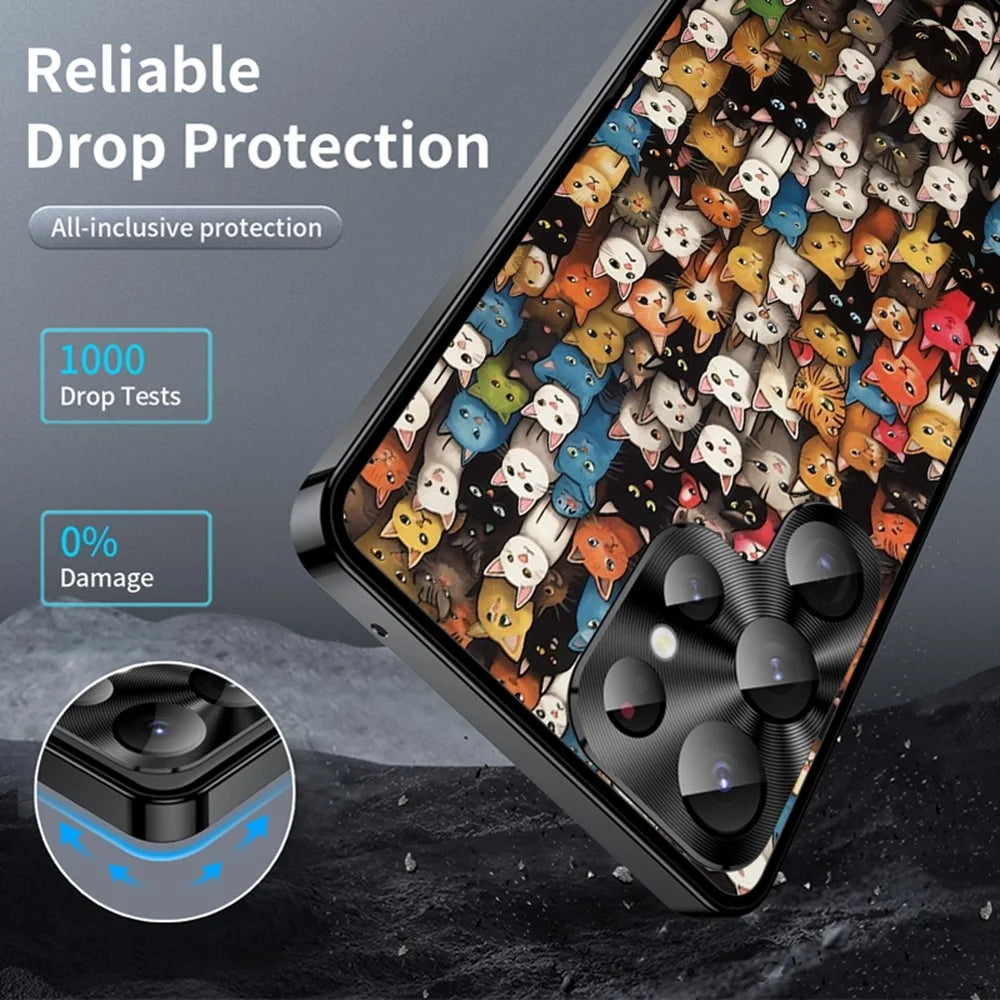 For Samsung Galaxy S24 Ultra Magnetic Case Rooster Pattern PC TPU Phone Cover with Lens Film - LK00137-03 - 3