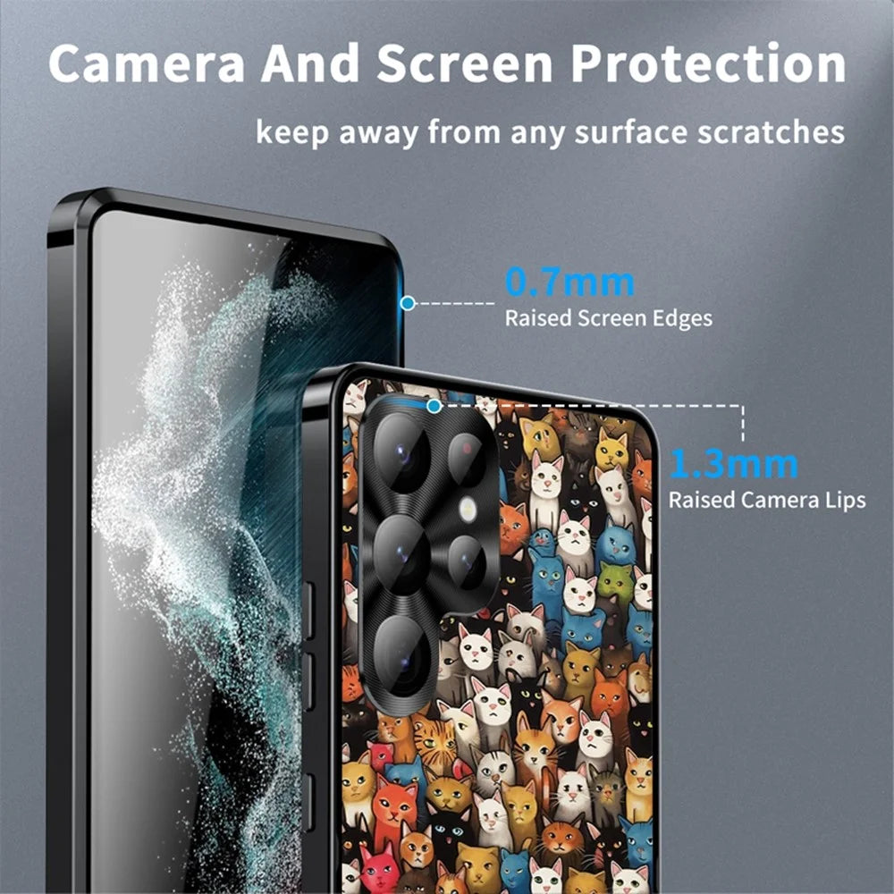 For Samsung Galaxy S24 Ultra Magnetic Case Rooster Pattern PC TPU Phone Cover with Lens Film - LK00137-03 - 4