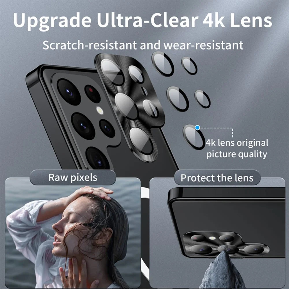 For Samsung Galaxy S24 Ultra Magnetic Case Rooster Pattern PC TPU Phone Cover with Lens Film - LK00137-03 - 5