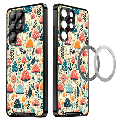 For Samsung Galaxy S26 Ultra Magnetic Case Mushroom Forest Pattern PC TPU Phone Cover with Lens Film - LK00158-01 - 1