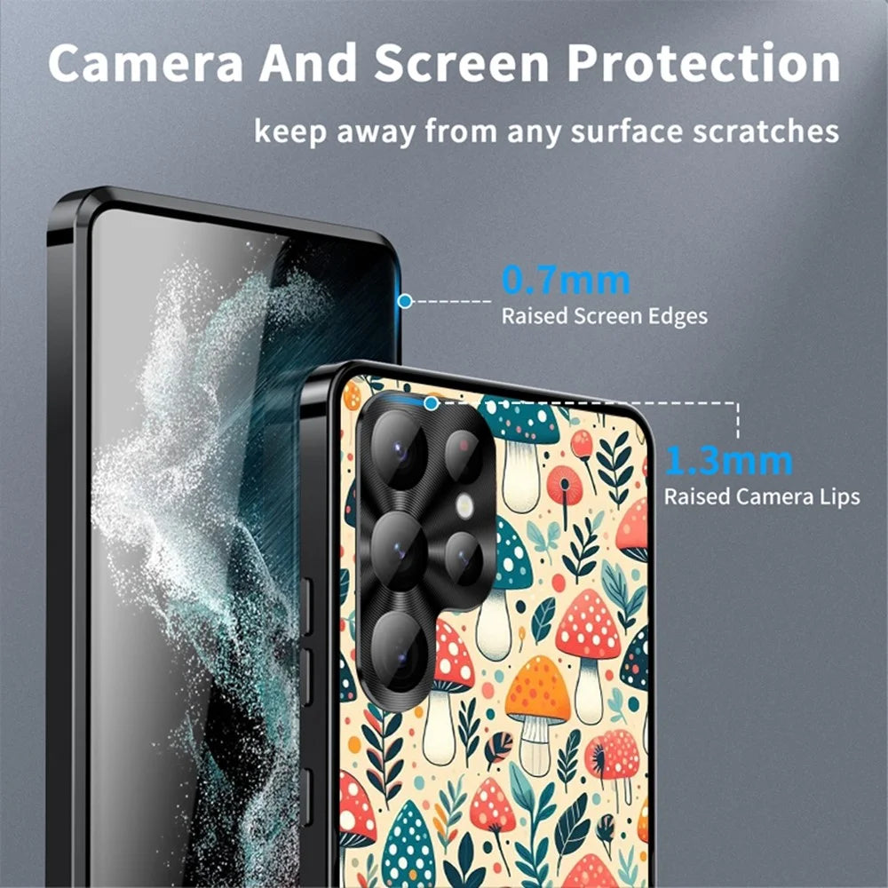 For Samsung Galaxy S26 Ultra Magnetic Case Mushroom Forest Pattern PC TPU Phone Cover with Lens Film - LK00158-01 - 4