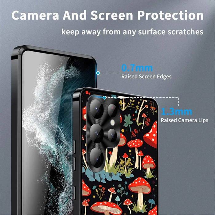 For Samsung Galaxy S24 Ultra Magnetic Case Mushroom Forest Pattern PC TPU Phone Cover with Lens Film - LK00160-03 - 4