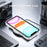 For iPhone 11 Magnetic Case Fluorescent Design TPU Acrylic Phone Back Cover with 360° Rotating Kickstand - White - 3