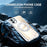 For iPhone 11 Magnetic Case Fluorescent Design TPU Acrylic Phone Back Cover with 360° Rotating Kickstand - White - 4