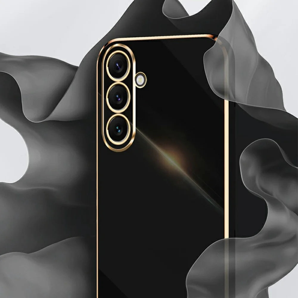 XINLI For Samsung Galaxy A57 5G Case TPU Phone Cover with Electroplating Frame - Cyan - 3
