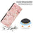 For iPhone 18 Pro / 17 Pro Wallet Case Pattern Printing PU Leather Stand Flip Phone Cover with Wrist Strap - Pink Sakura Butterfly - 4