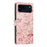 For iPhone 18 Pro / 17 Pro Wallet Case Pattern Printing PU Leather Stand Flip Phone Cover with Wrist Strap - Pink Sakura Butterfly - 6