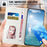 For Samsung Galaxy S24 FE Wallet Case Pattern Printing PU Leather Stand Flip Phone Cover with Wrist Strap - Pink Sakura Butterfly - 5