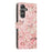 For Samsung Galaxy S24 FE Wallet Case Pattern Printing PU Leather Stand Flip Phone Cover with Wrist Strap - Pink Sakura Butterfly - 6