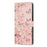 For Samsung Galaxy S24 FE Wallet Case Pattern Printing PU Leather Stand Flip Phone Cover with Wrist Strap - Pink Sakura Butterfly - 7