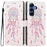 For Samsung Galaxy S25 Wallet Case Pattern Printing PU Leather Stand Flip Phone Cover with Wrist Strap - Feather Dreamcatcher - 1