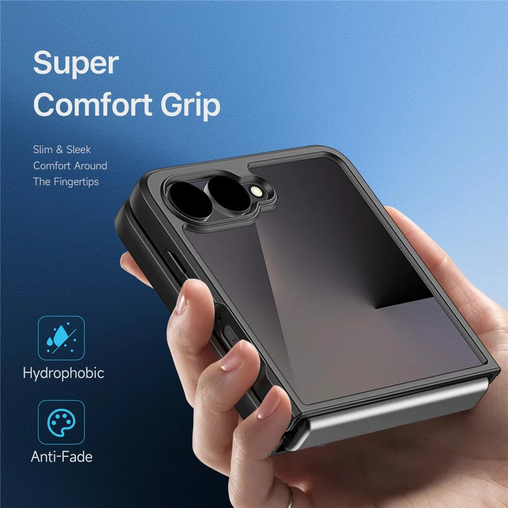 DUX DUCIS Aimo Series For Samsung Galaxy Z Flip8 Magnetic Case PC + TPU Clear Back Phone Cover (REACH Certification) - Black - 5