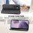 For Samsung Galaxy A27 5G Case Calf Texture PU Leather Wallet Phone Cover with Wrist Strap - Black - 3