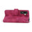 For Samsung Galaxy A27 5G Wallet Case Flower Pattern PU Leather Phone Cover with Strap - Wine Red - 3