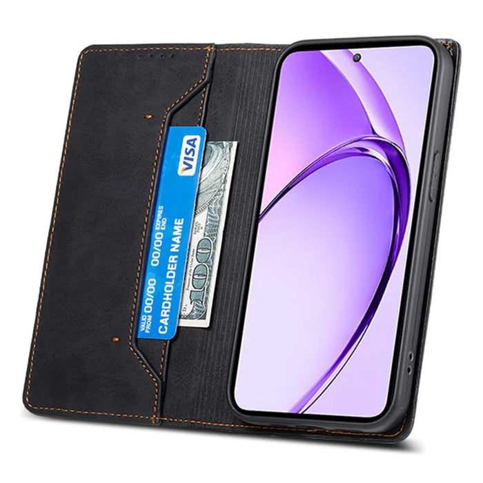For Samsung Galaxy A27 5G Wallet Case RFID Blocking PU Leather Phone Cover - Black - 3