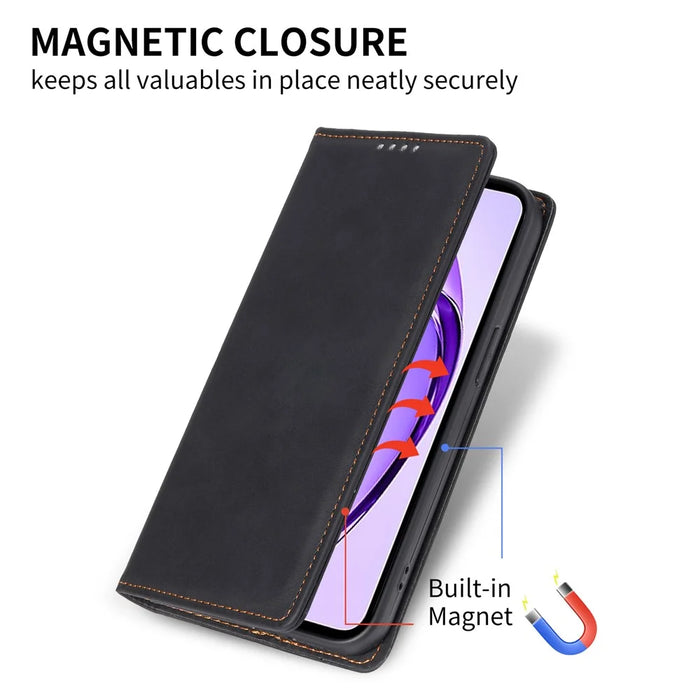 For Samsung Galaxy A27 5G Wallet Case RFID Blocking PU Leather Phone Cover - Black - 5