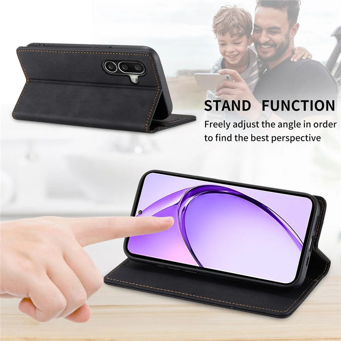 For Samsung Galaxy A27 5G Wallet Case RFID Blocking PU Leather Phone Cover - Black - 6