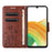 For Samsung Galaxy A57 5G Case Imprinted Mini Butterfly Leather Wallet Phone Cover - Brown - 2
