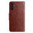 For Samsung Galaxy A57 5G Case Imprinted Mini Butterfly Leather Wallet Phone Cover - Brown - 7