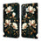For Samsung Galaxy A56 5G Wallet Stand Case Pattern Printing Leather Phone Cover - White Magnolia - 1