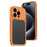 For iPhone 15 Pro Max Metal Frame Case Magnetic Snap On Frame PC Hollow Back Heat Dissipation Shockproof Cover - Titanium Orange - 1