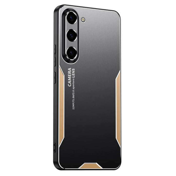 For Samsung Galaxy A27 5G Phone Case Aluminium Alloy TPU PC Back Cover - Gold - 1