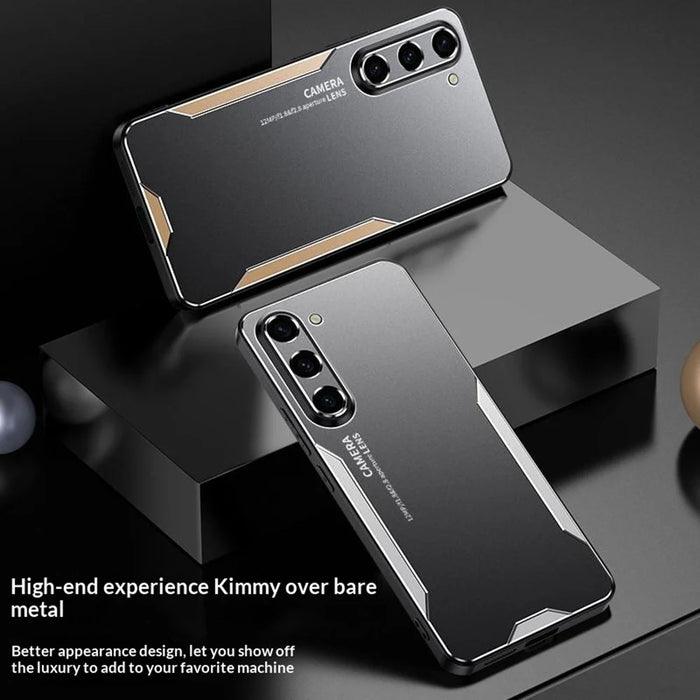 For Samsung Galaxy A27 5G Phone Case Aluminium Alloy TPU PC Back Cover - Gold - 4
