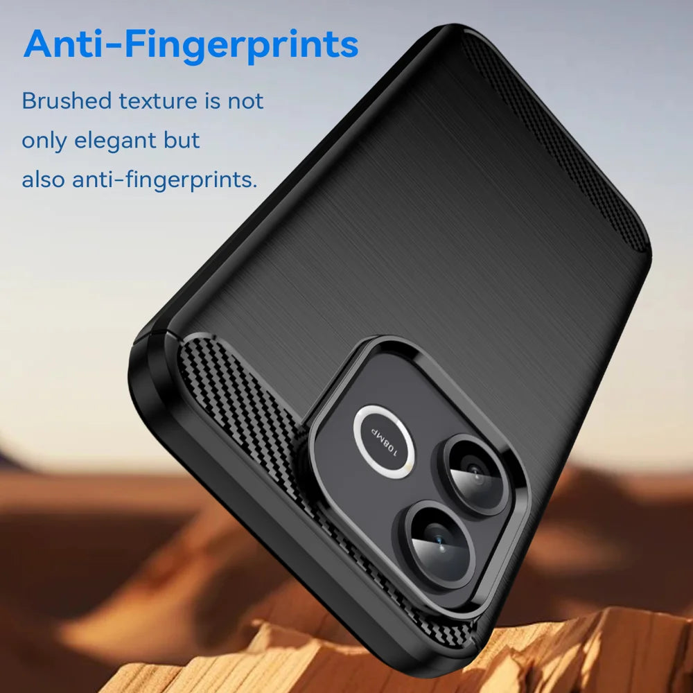 WANLONFENG for Honor 600 Lite 5G Case with Screen Film  LS Series Big Lens Hole Brushed Texture TPU Phone Cover - Black - 4