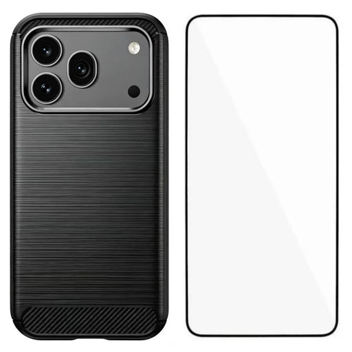 WANLONFENG for Honor 600 Pro 5G Case with Screen Film  LS Series Big Lens Hole Brushed Texture TPU Phone Cover - Black - 1