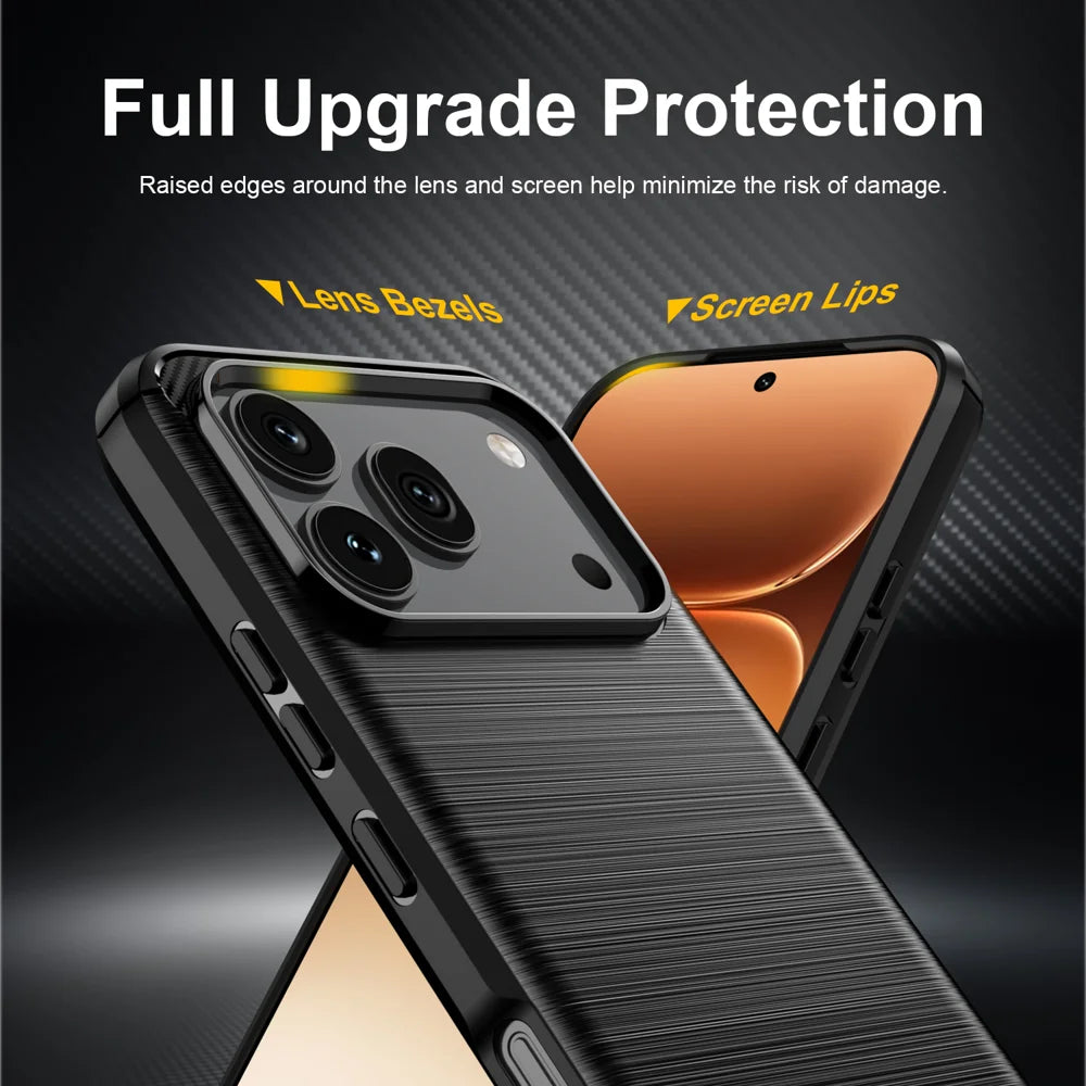 WANLONFENG for Honor 600 Pro 5G Case with Screen Film  LS Series Big Lens Hole Brushed Texture TPU Phone Cover - Black - 4