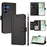 For Samsung Galaxy S26+ Case 9 Card Slots PU Leather Flip Wallet Phone Cover with Hand Strap - Black - 1