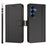 For Samsung Galaxy S26+ Case 9 Card Slots PU Leather Flip Wallet Phone Cover with Hand Strap - Black - 2