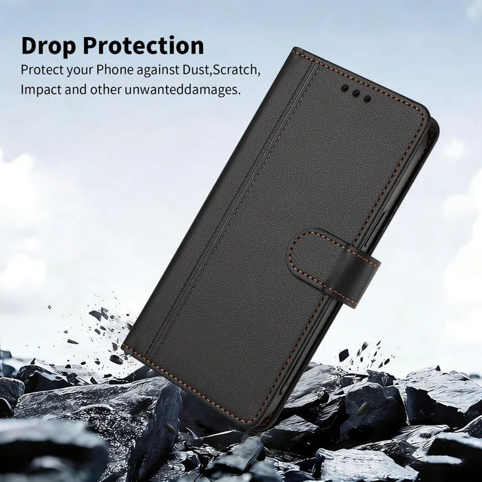 For Samsung Galaxy S26+ Case 9 Card Slots PU Leather Flip Wallet Phone Cover with Hand Strap - Black - 7