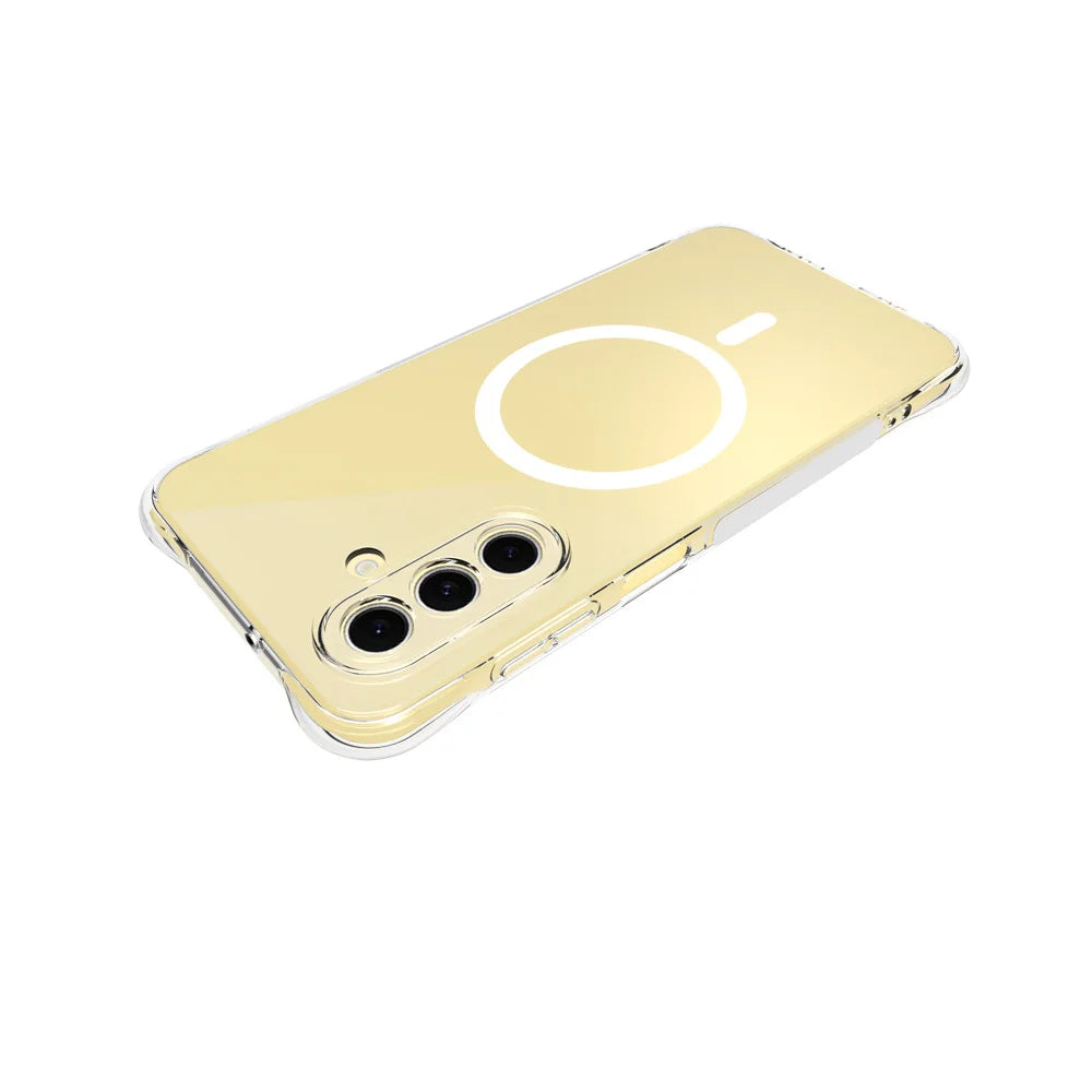 WANLONFENG for Samsung Galaxy A26 5G TM1 Series 2.0mm Magnetic Case Clear TPU Phone Back Cover - Transparent - 2