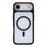 For iPhone Air Magnetic Case Large Viewing Window TPU + PC Shockproof Phone Cover - Black - 1