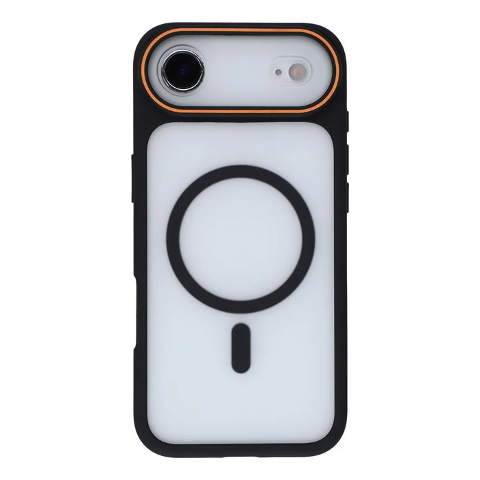 For iPhone Air Magnetic Case Large Viewing Window TPU + PC Shockproof Phone Cover - Black - 1
