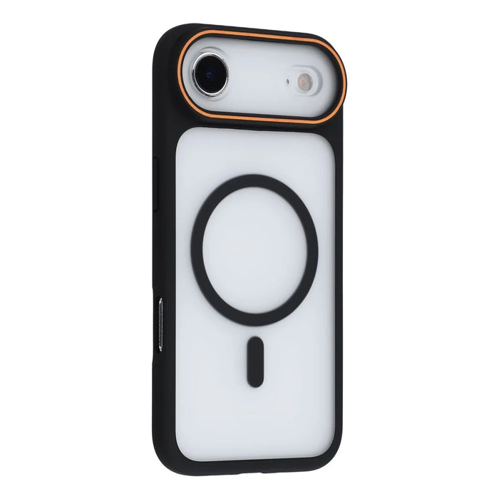 For iPhone Air Magnetic Case Large Viewing Window TPU + PC Shockproof Phone Cover - Black - 3