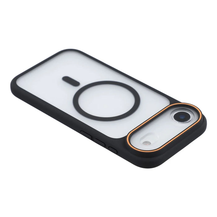 For iPhone Air Magnetic Case Large Viewing Window TPU + PC Shockproof Phone Cover - Black - 4