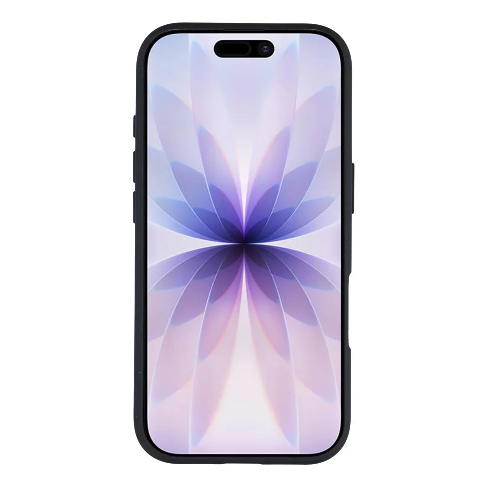 For iPhone 17 Magnetic Case Large Viewing Window TPU + PC Shockproof Phone Cover - Black - 3