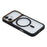 For iPhone 16 Plus Magnetic Case Large Viewing Window TPU + PC Shockproof Phone Cover - Black - 4
