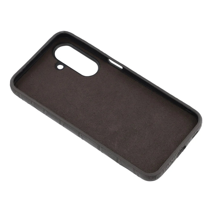 For Samsung Galaxy S25+ Case Crocodile Pattern PU Leather Coated PC+TPU Protective Cover - Grey - 4