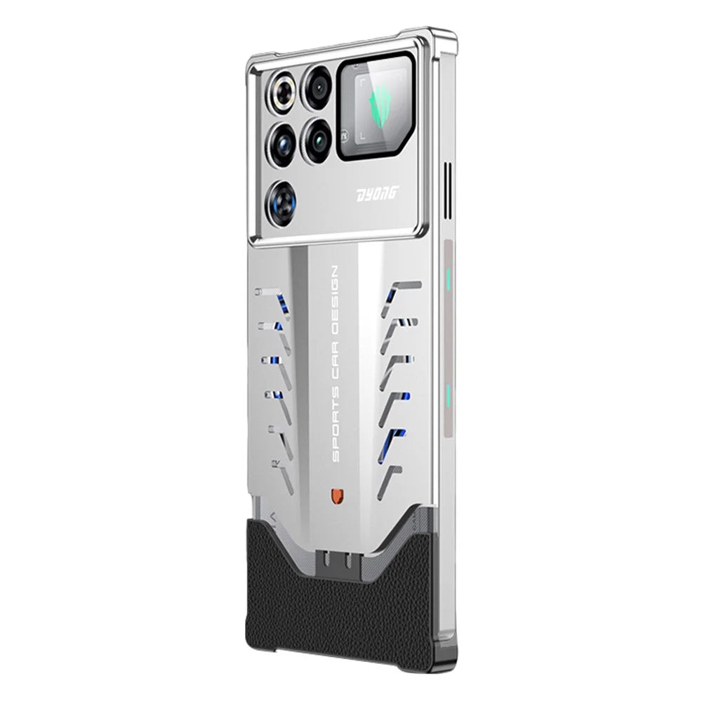 DYONG For ZTE nubia RedMagic 11 Pro 5G Metal Case Snap-Open Design Heat Dissipation Shockproof Phone Cover - Titanium Silver - 1