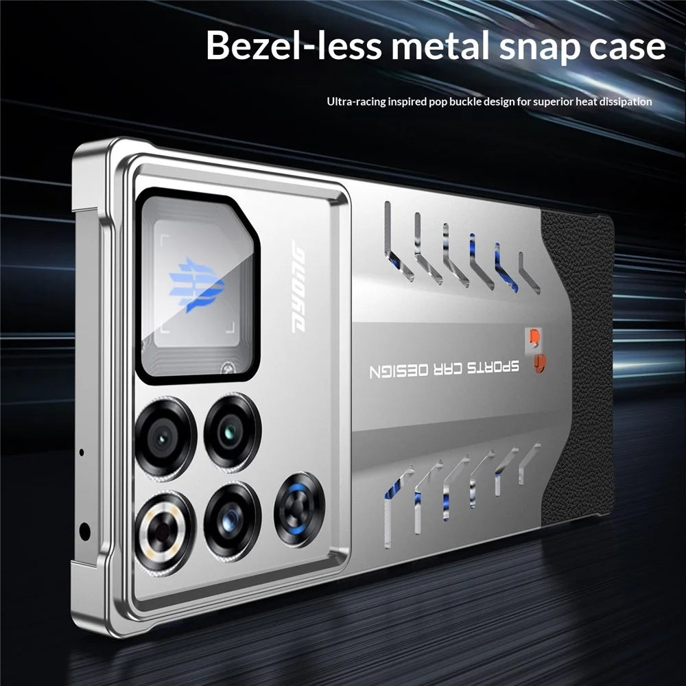 DYONG For ZTE nubia RedMagic 11 Pro 5G Metal Case Snap-Open Design Heat Dissipation Shockproof Phone Cover - Titanium Silver - 2