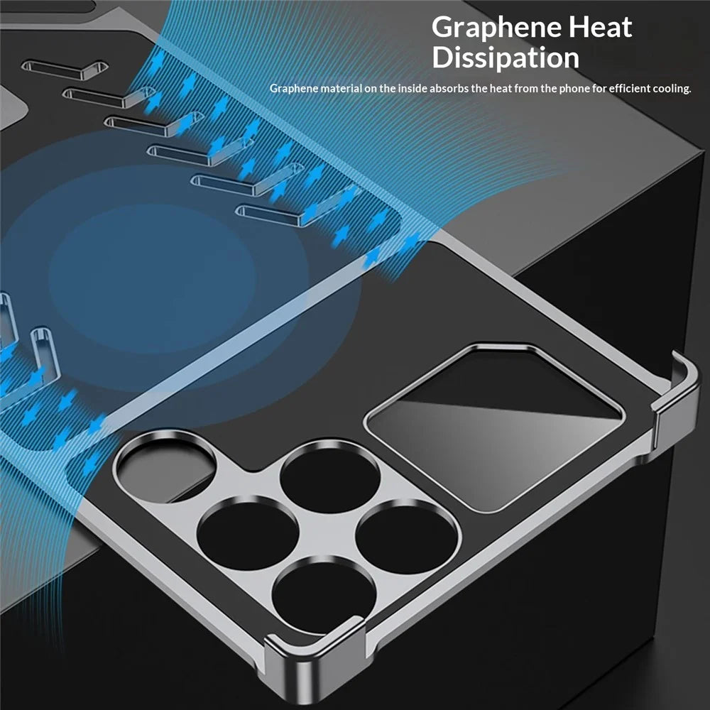 DYONG For ZTE nubia RedMagic 11 Pro 5G Metal Case Snap-Open Design Heat Dissipation Shockproof Phone Cover - Titanium Silver - 6