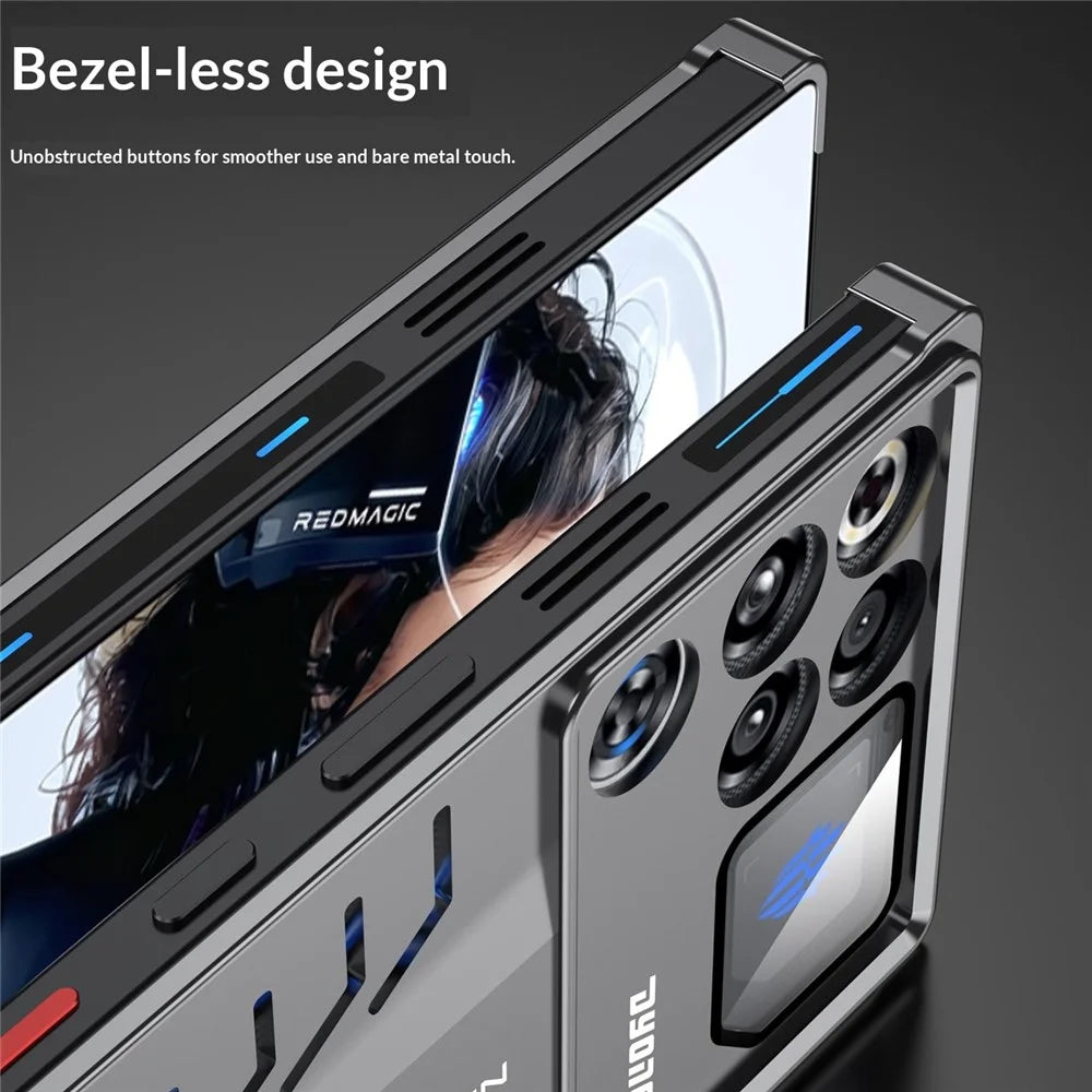 DYONG For ZTE nubia RedMagic 11 Pro 5G Metal Case Snap-Open Design Heat Dissipation Shockproof Phone Cover - Titanium Silver - 7
